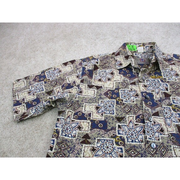 VINTAGE The Territory Ahead Shirt Men Small All Over Graphic Print Button Up USA - Picture 3 of 11